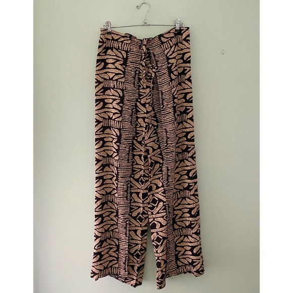 Beauty From Ashes Sz LG Flowy Palazzo Wrap Pants - Picture 1 of 3